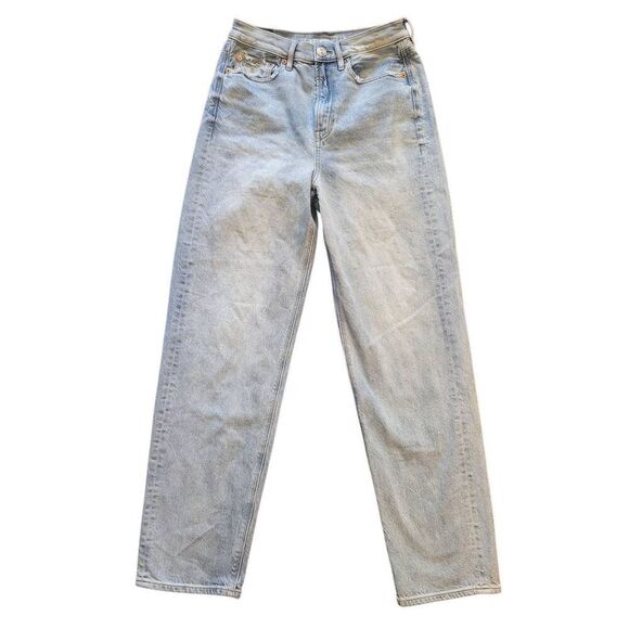 NWOT American Eagle Jeans Women's 4 Blue High Rise Stretch Baggy Medium - Picture 1 of 4